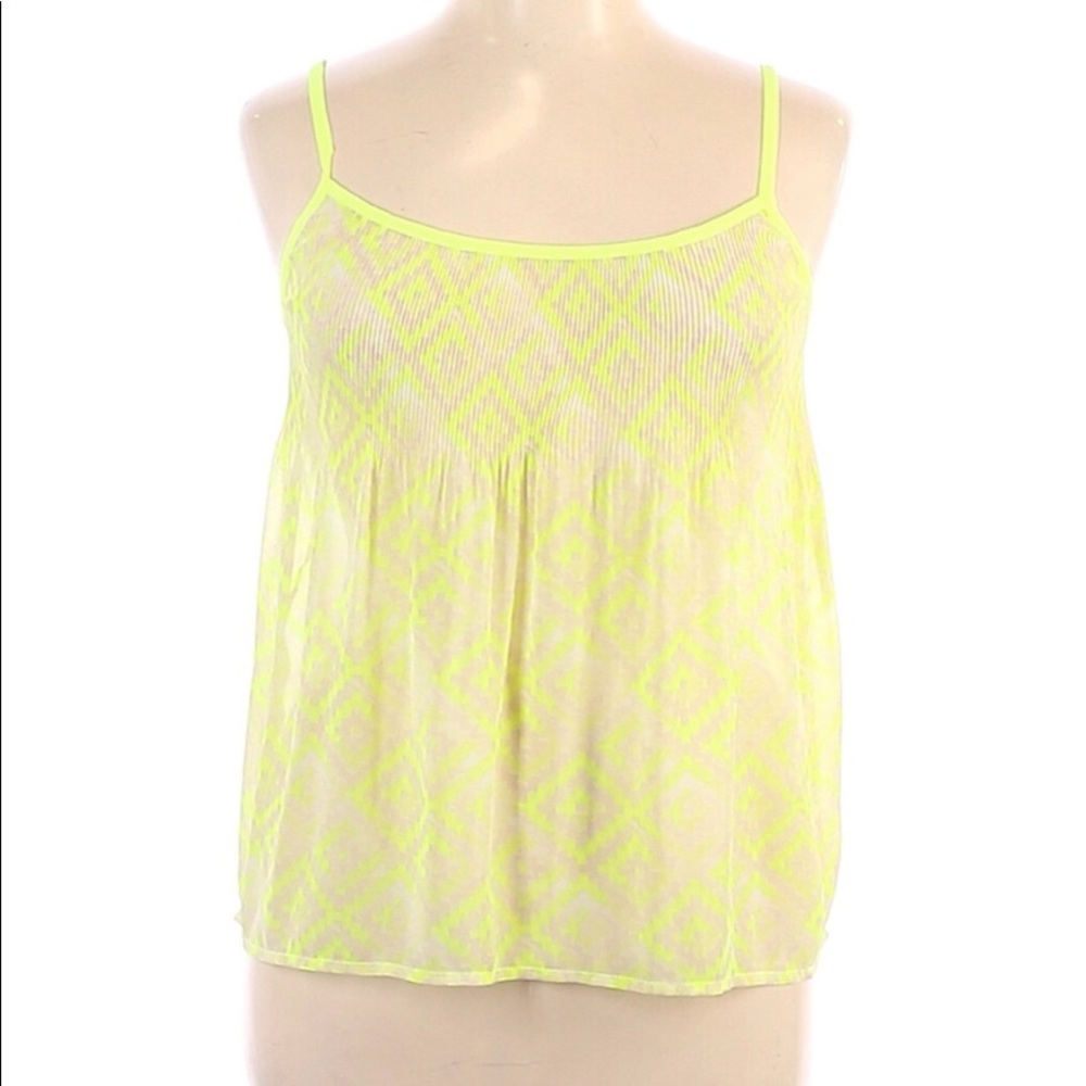 NWOT Flowy Yellow Neon Tank Top